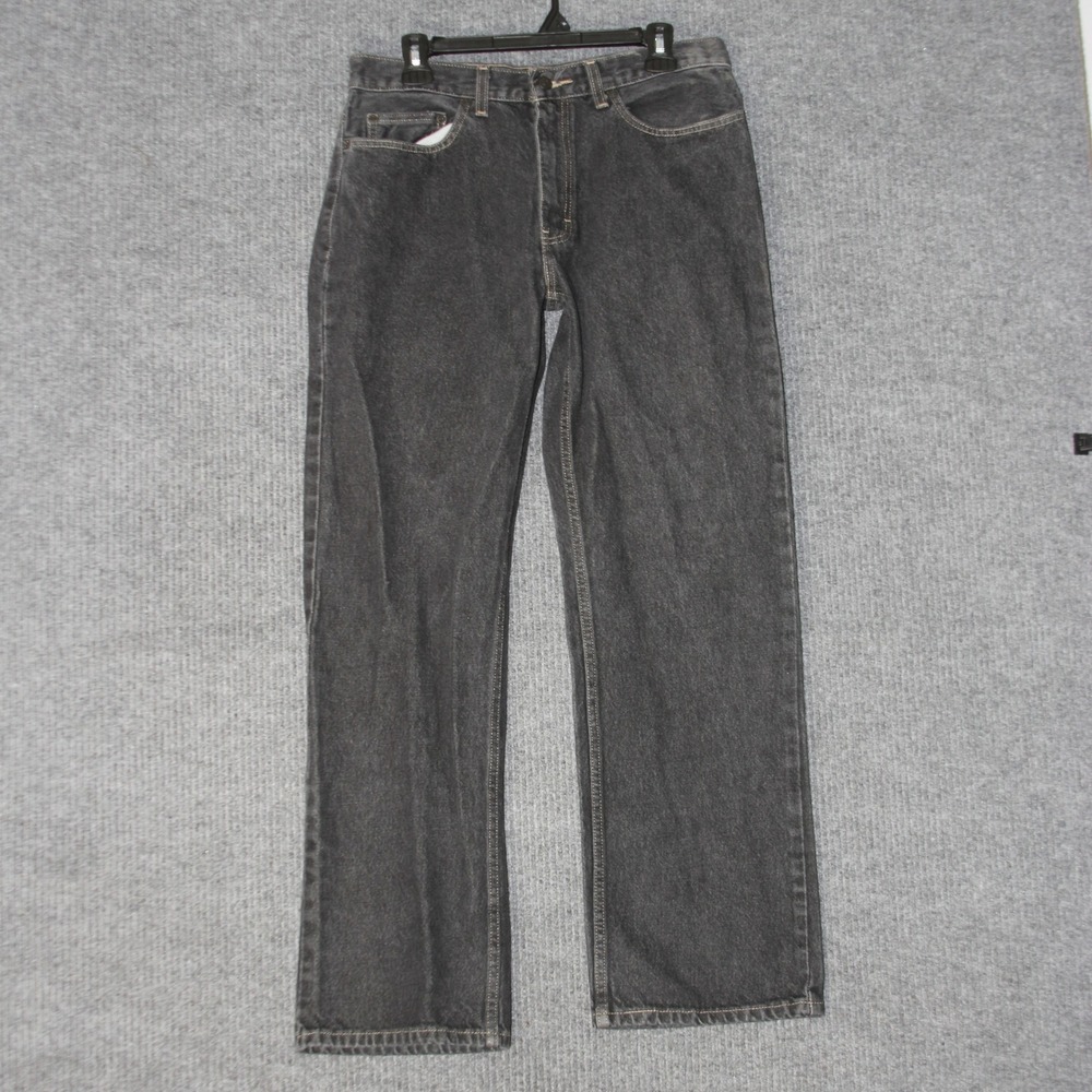 Vintage Faded Glory Jeans Mens 32x32 Black Relaxed Fit Denim DFD-4903